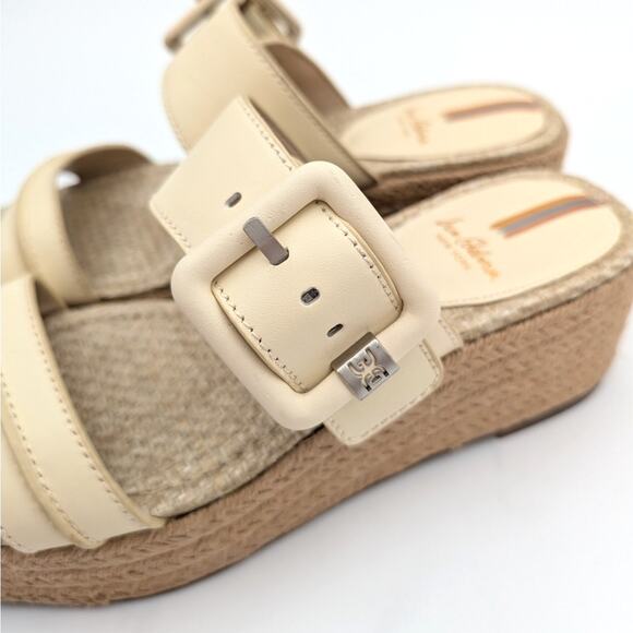 Sam Edelman Carson Platform Wedge Espadrille Slide Sandal Cream Size US8 EU38.5 - Picture 11 of 11